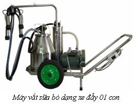 Máy vắt sữa xe đẩy loại 1 bò